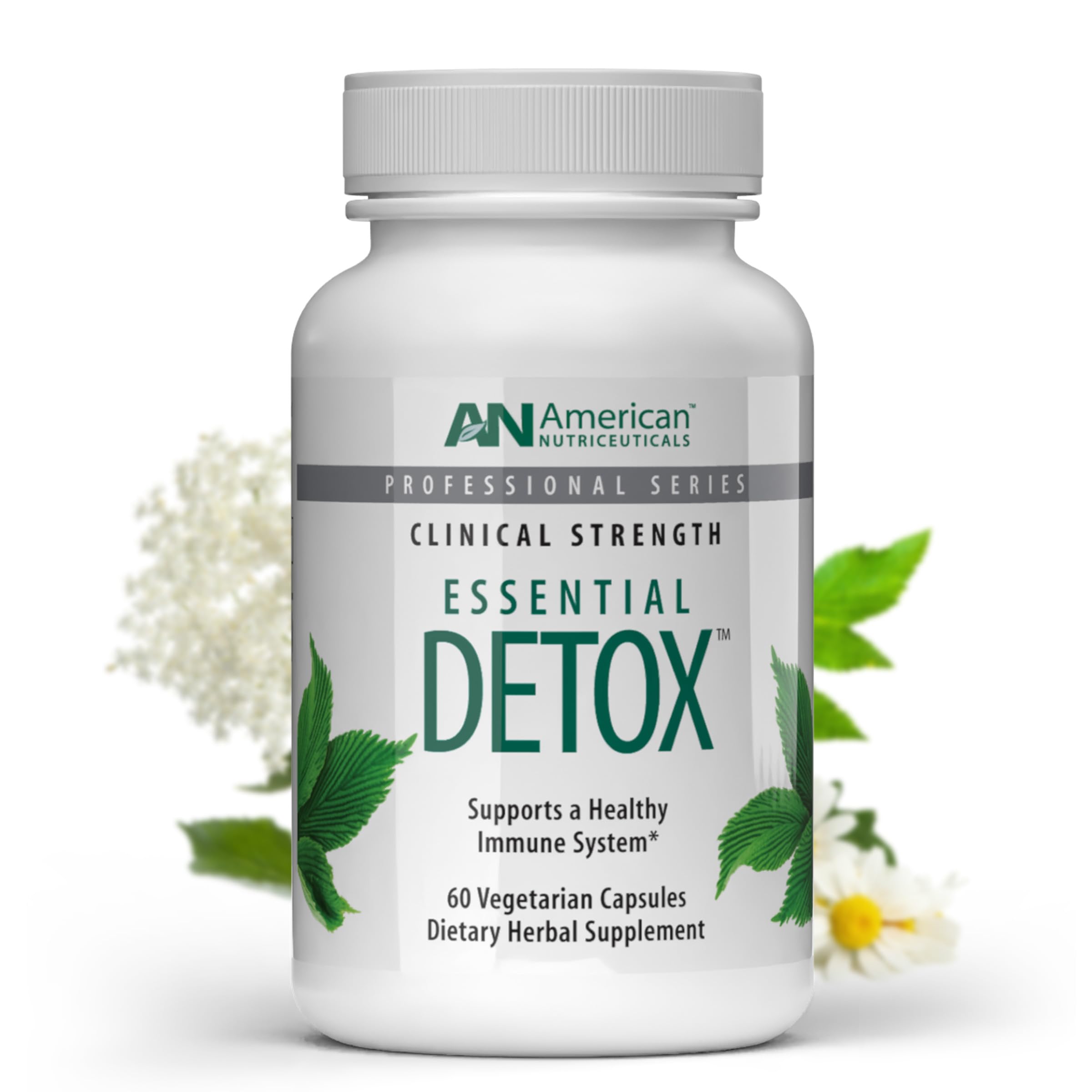 American Nutriceuticals Essential Detox bottle-front supports daily immune balance.