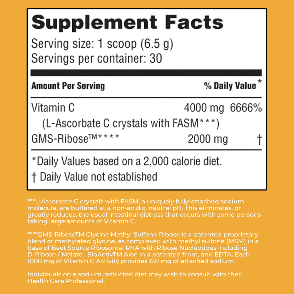 American Nutriceuticals Vitamin C Powder being dispensed with clean, convenient packaging