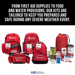 American Red Cross kit thermometer helps monitor temperature during home emergencies.