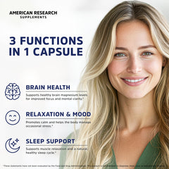 Magnesium complex capsules close-up showing the four-form blend for daily balance