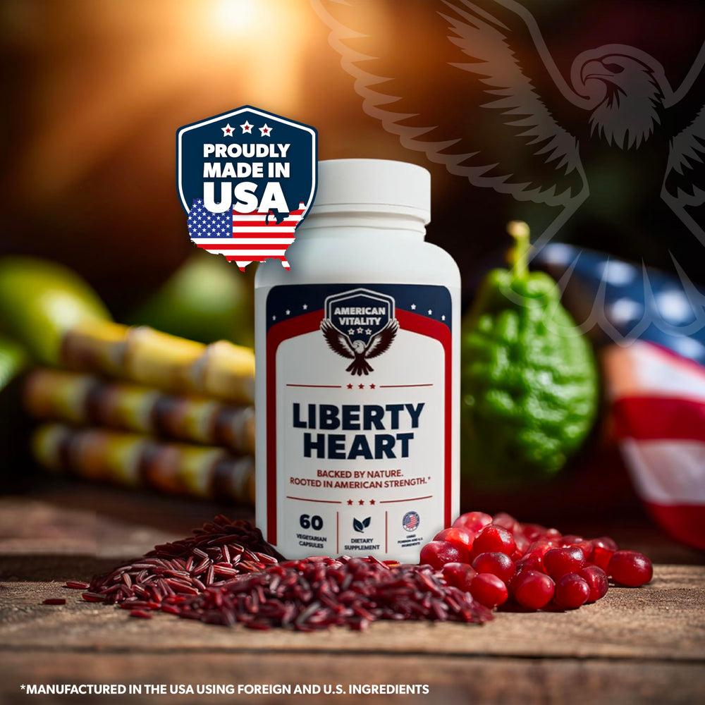 American Vitality Liberty Heart bergamot fruit extract close-up for heart wellness.