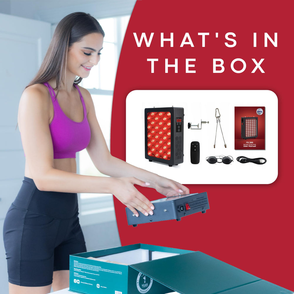 American Wellness Authority bedroom-use setup supports quick, convenient sessions before bed.