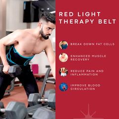 American Wellness Authority infrared heating pad around the back delivering gentle warmth.