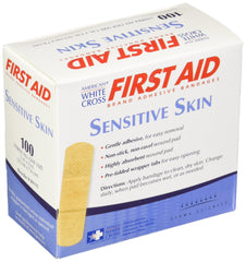American White Cross 89115 sterile bandage, easy to apply with gentle adhesive and absorbent pad.