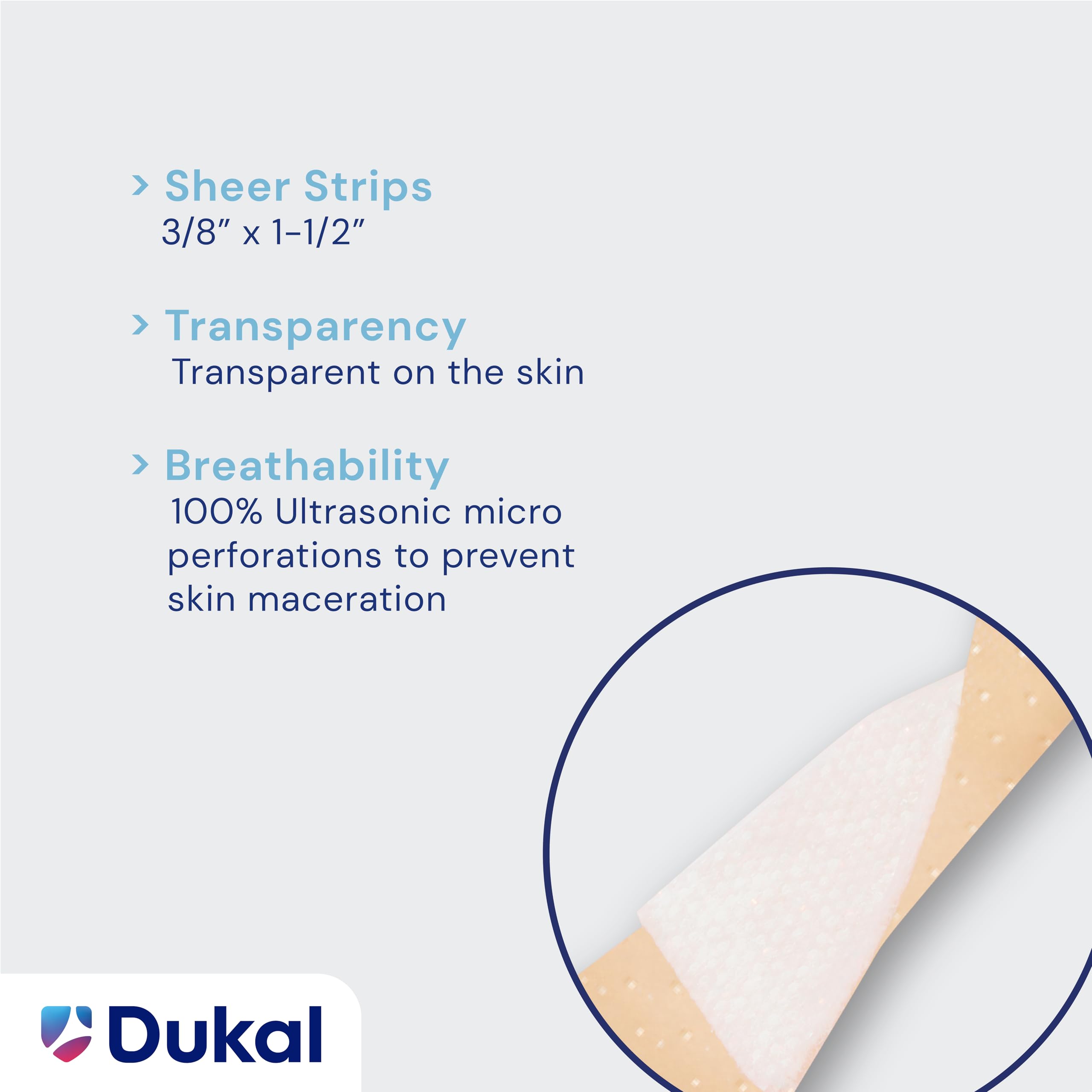 American White Cross strips feature ultrasonic perforations for breathability