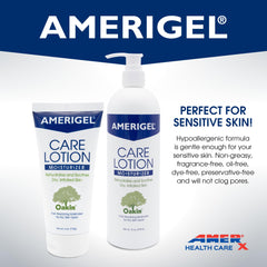 AMERIGEL Care Lotion hands-applying demonstrates quick absorption without greasiness.