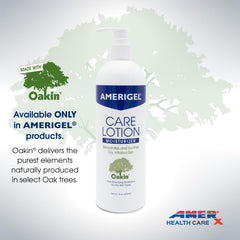 AMERIGEL Care Lotion packaging-box highlights diabetic-friendly, fragrance-free moisture solution.