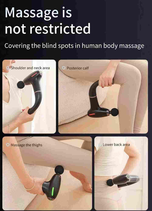 Amervie ergonomic extension handle for controlled deep tissue relief.