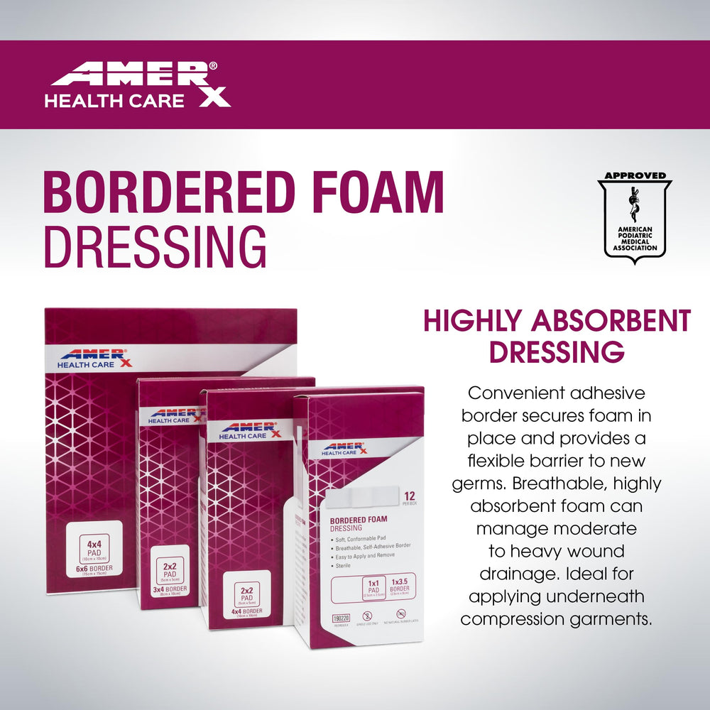 Available in 1x1, 2x2, and 4x4; 12 dressings per box.