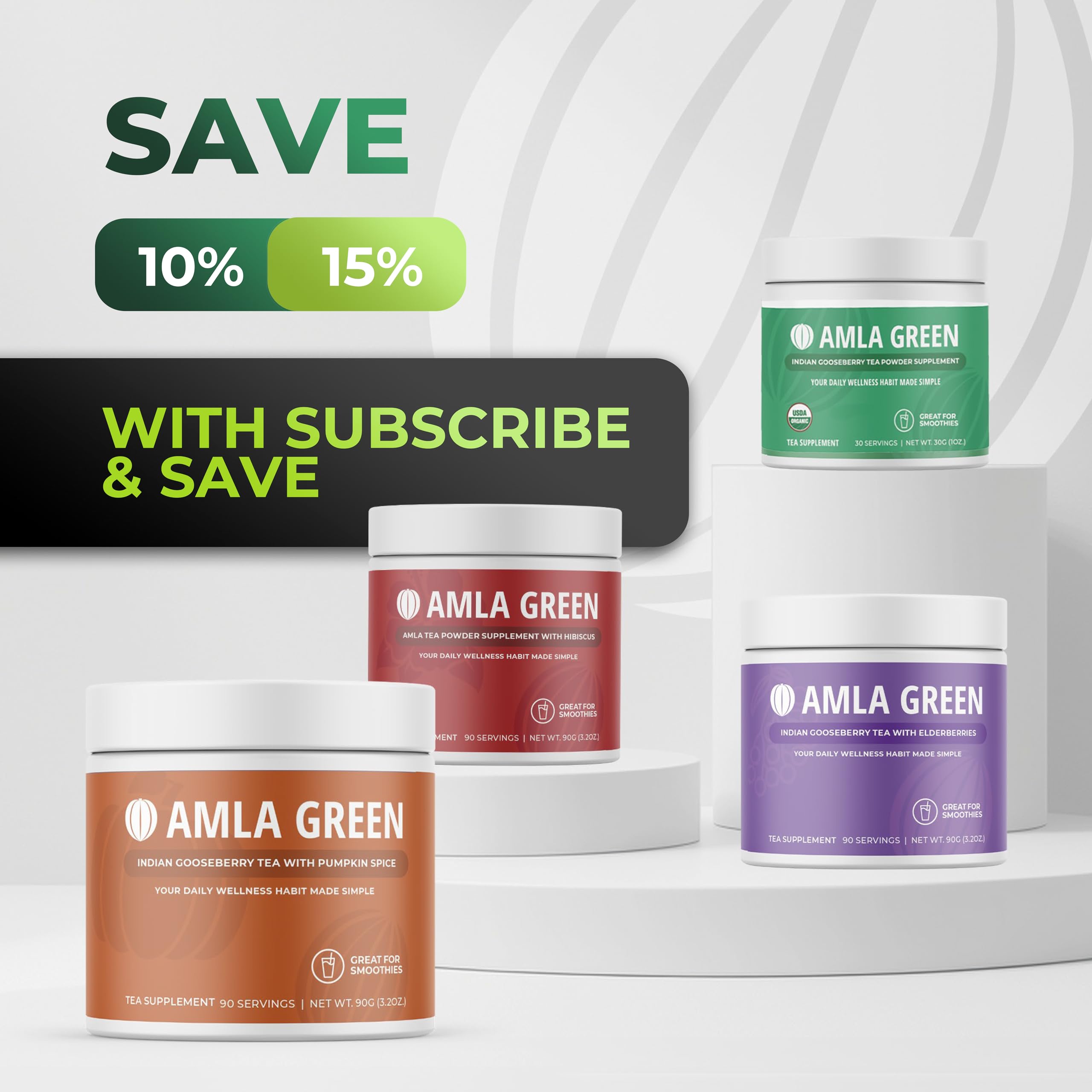 Close-up of Amla Green powder texture with spice flecks