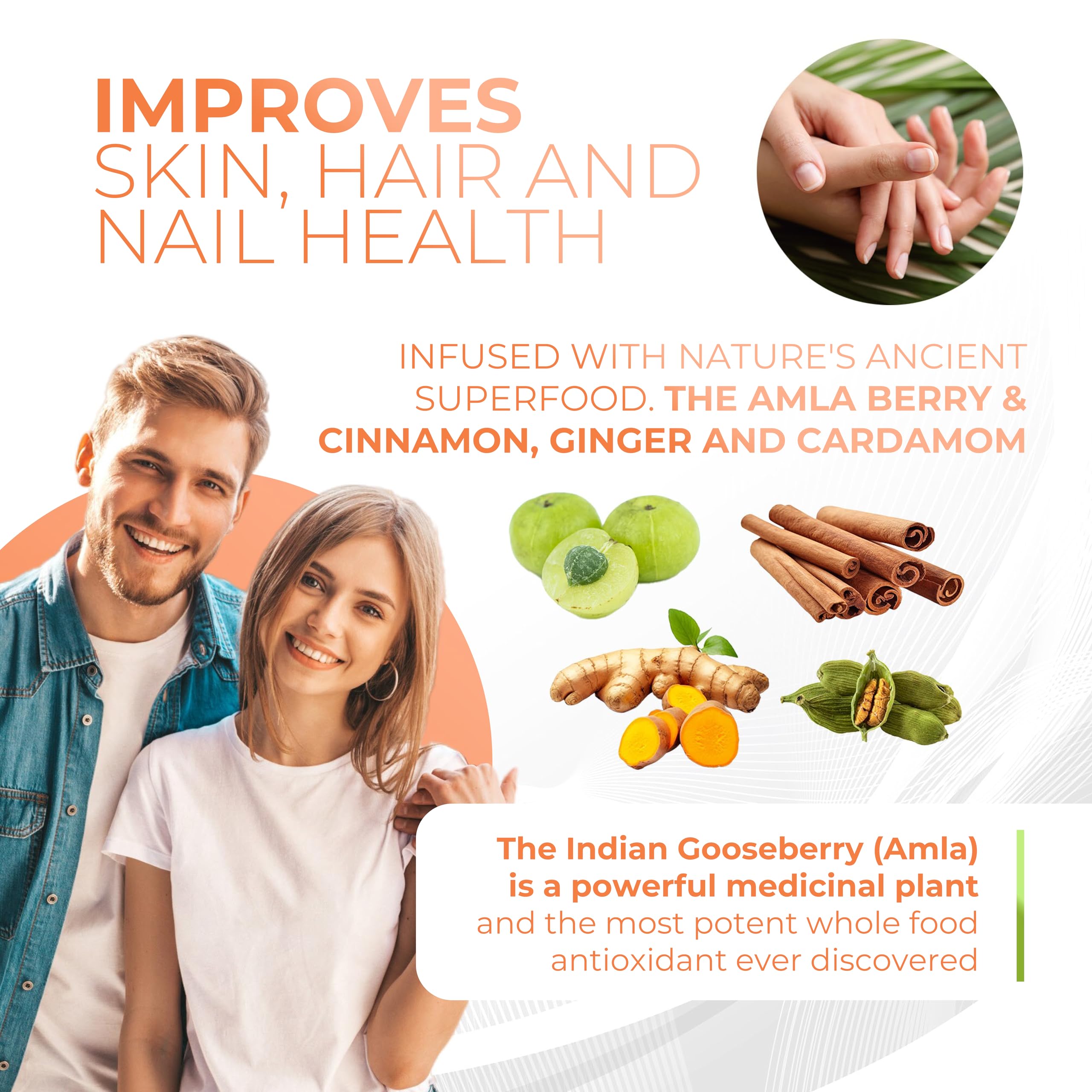 Wild-harvested Indian amla berries featured in Amla Green packaging