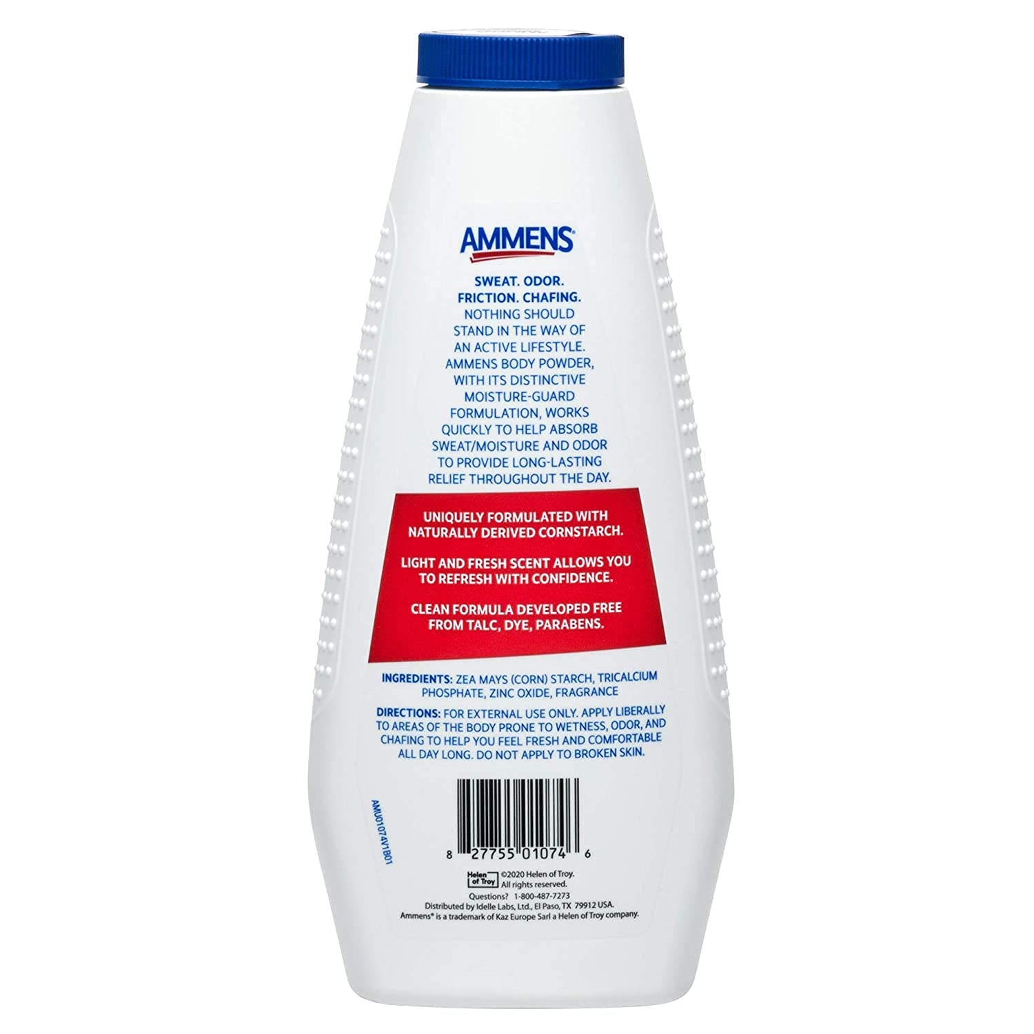Close-up of AMMENS Body Powder Original texture showing silky, talc-free formula.