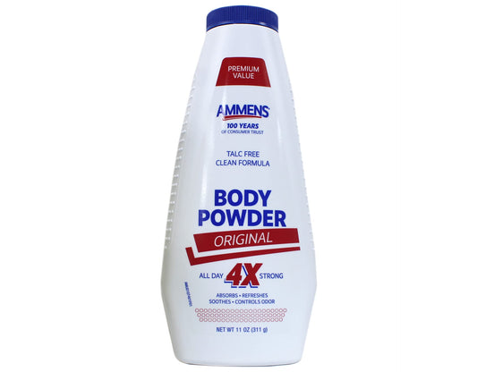 Ammens Original powder pour action for quick, mess-free application.