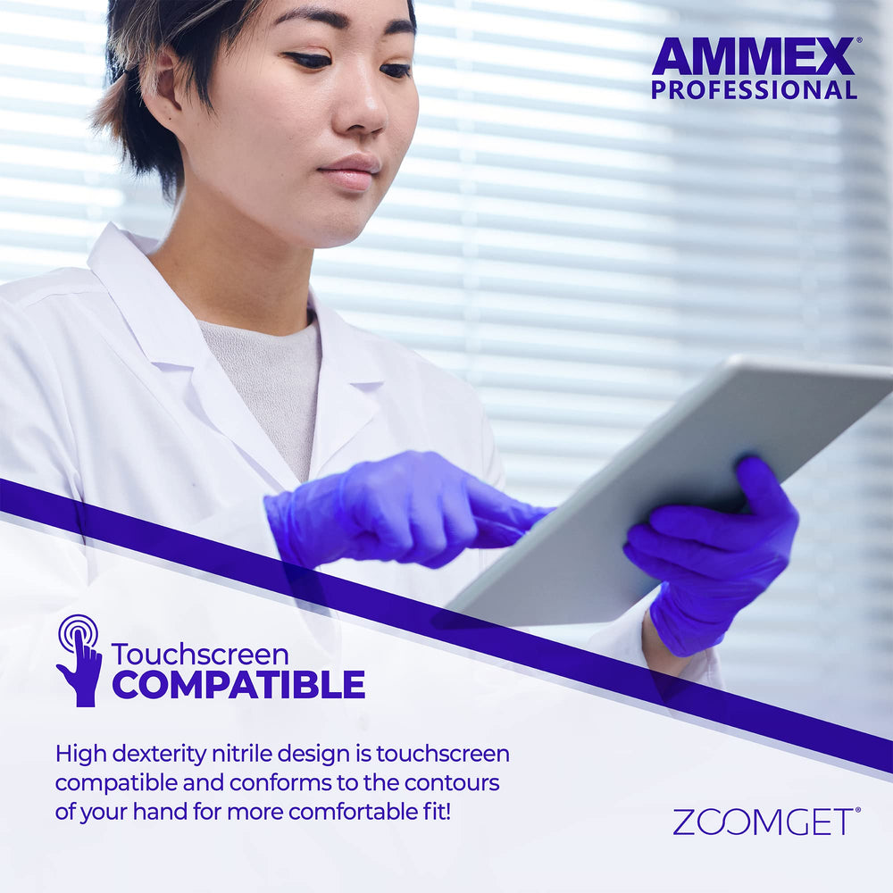 AMMEX Indigo nitrile gloves food-safe for service environments
