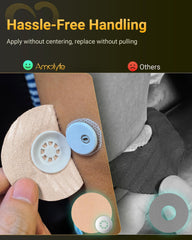 Amolyfe adhesive remover wipes pack for gentle patch removal.