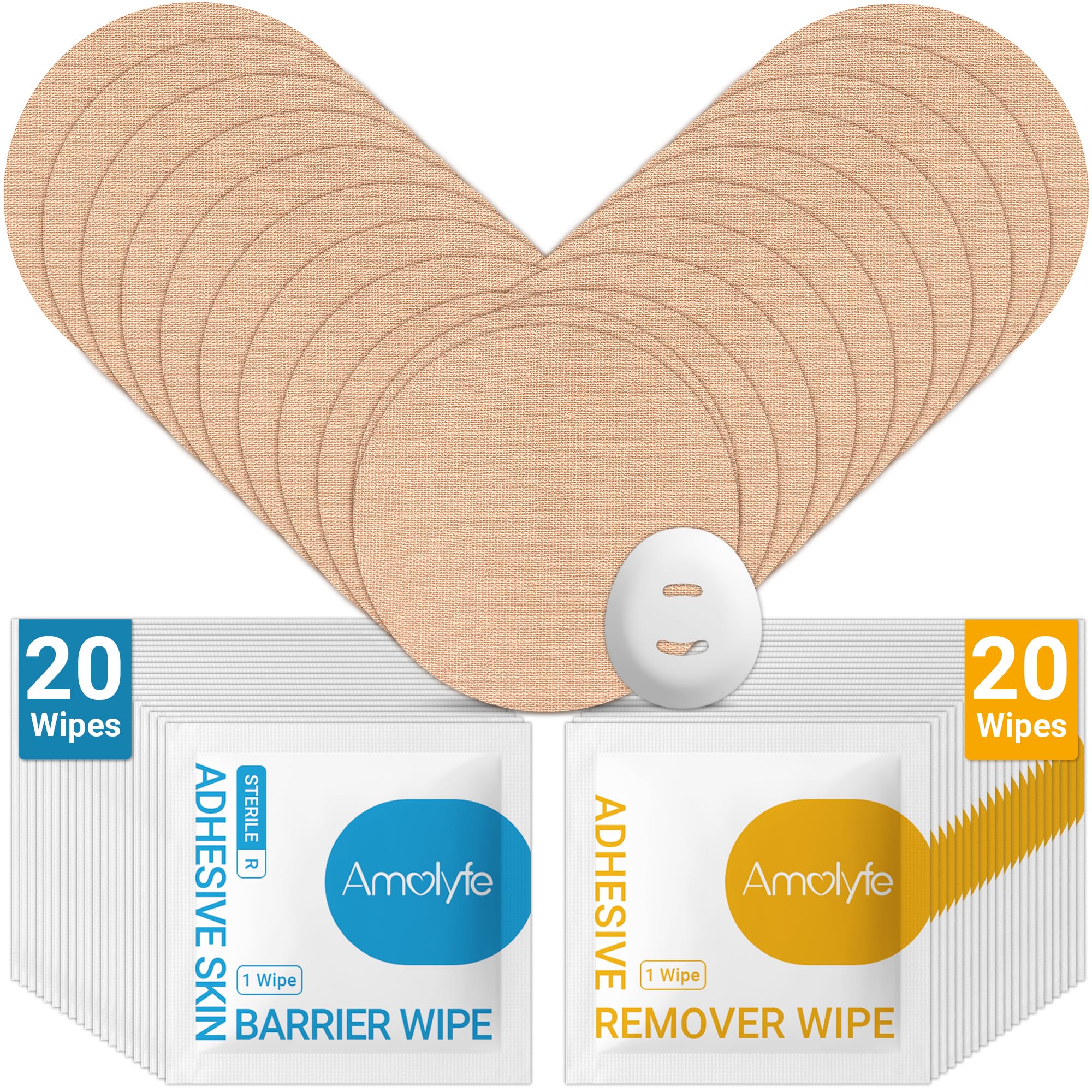 Amolyfe Dexcom G7 over patches kit top view showing secure fit for activity