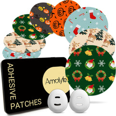 Amolyfe Dexcom G7 overpatch with holiday design secures CGM wear during activity