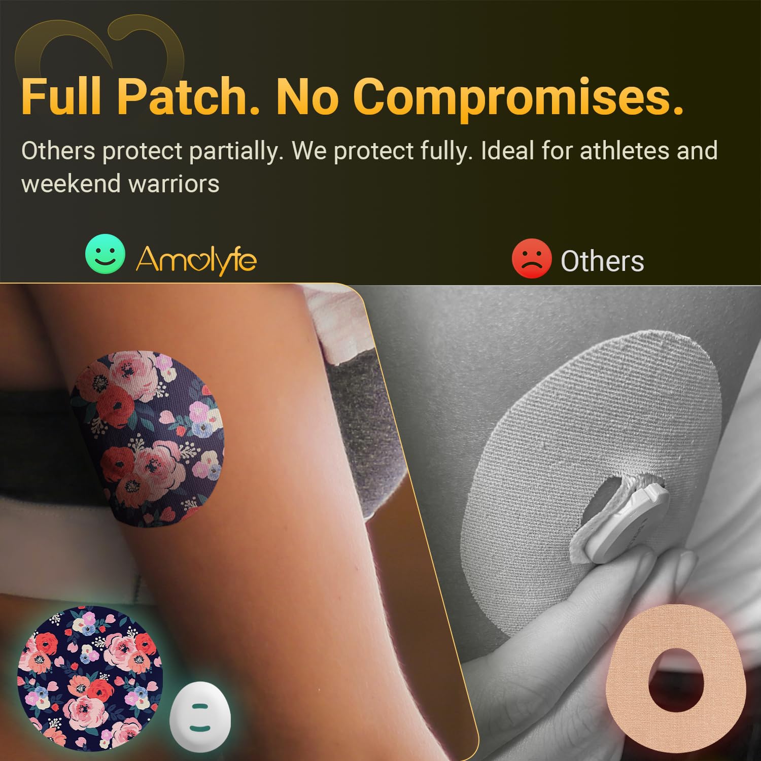 Amolyfe Dexcom G7 overpatches tin case for easy storage