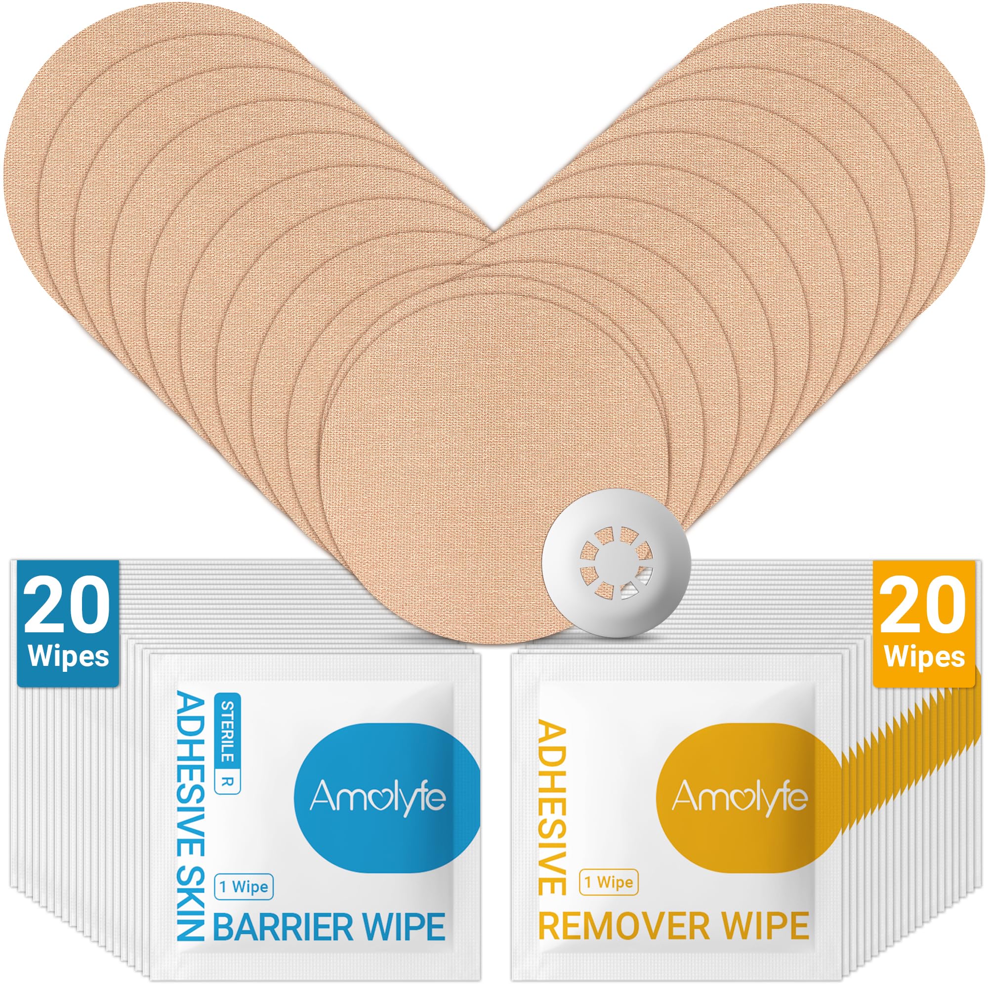 Amolyfe Libre3 sensor cover waterproof close-up for secure adhesion during activity.