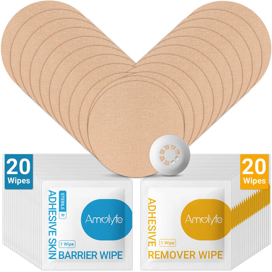 Amolyfe Libre3 sensor cover waterproof close-up for secure adhesion during activity.