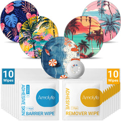 Amolyfe Libre 3 waterproof sensor covers secure adhesion during workouts.