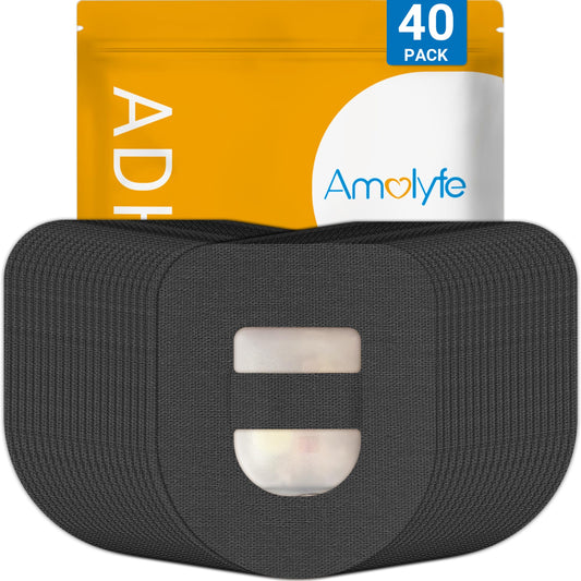 Amolyfe Omnipod 5 adhesive patch waterproof in black for secure wear.