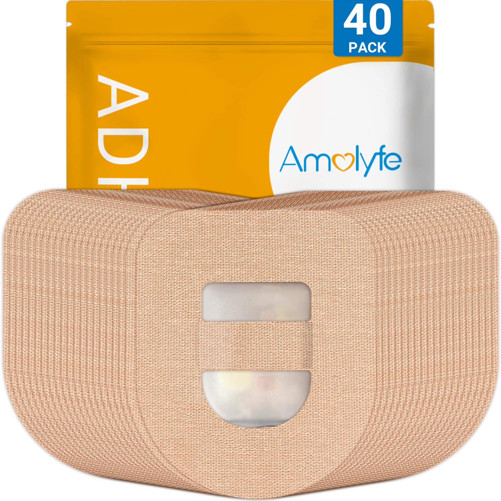 Amolyfe Omnipod 5 Overpatches in tan provide breathable, discreet protection.
