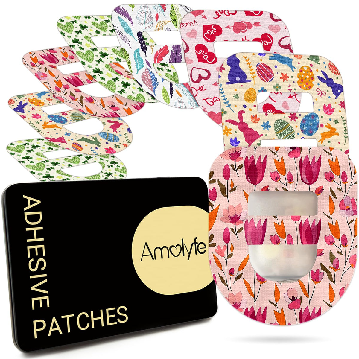 Amolyfe Omnipod 5 patches middle strap secures the pod during daily activities