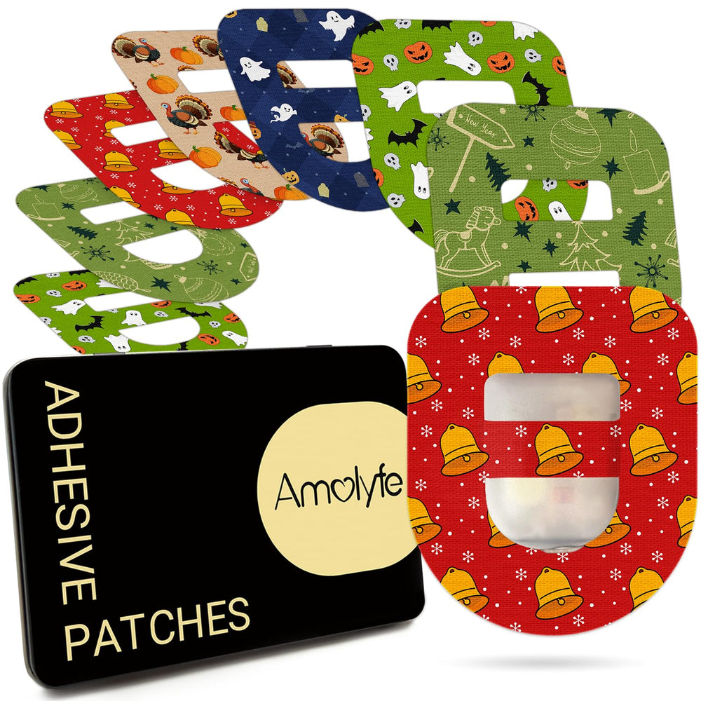Amolyfe Omnipod overpatch with middle strap secures wear during workouts.