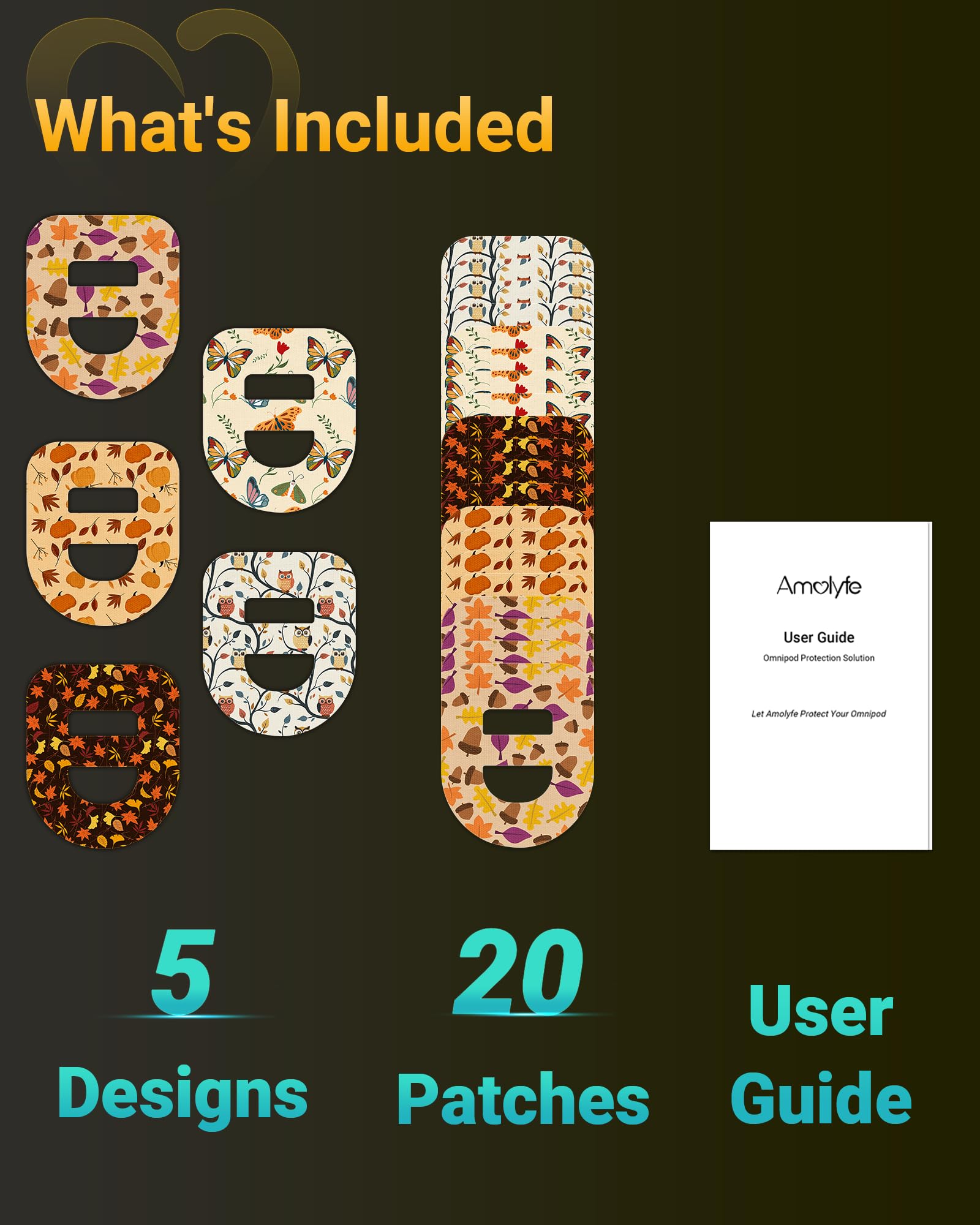 Amolyfe Omnipod overpatch showing stretchable backing for seamless application
