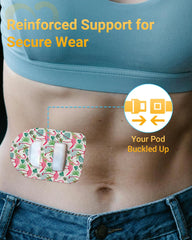 Amolyfe Omnipod patch is waterproof for showers and workouts.