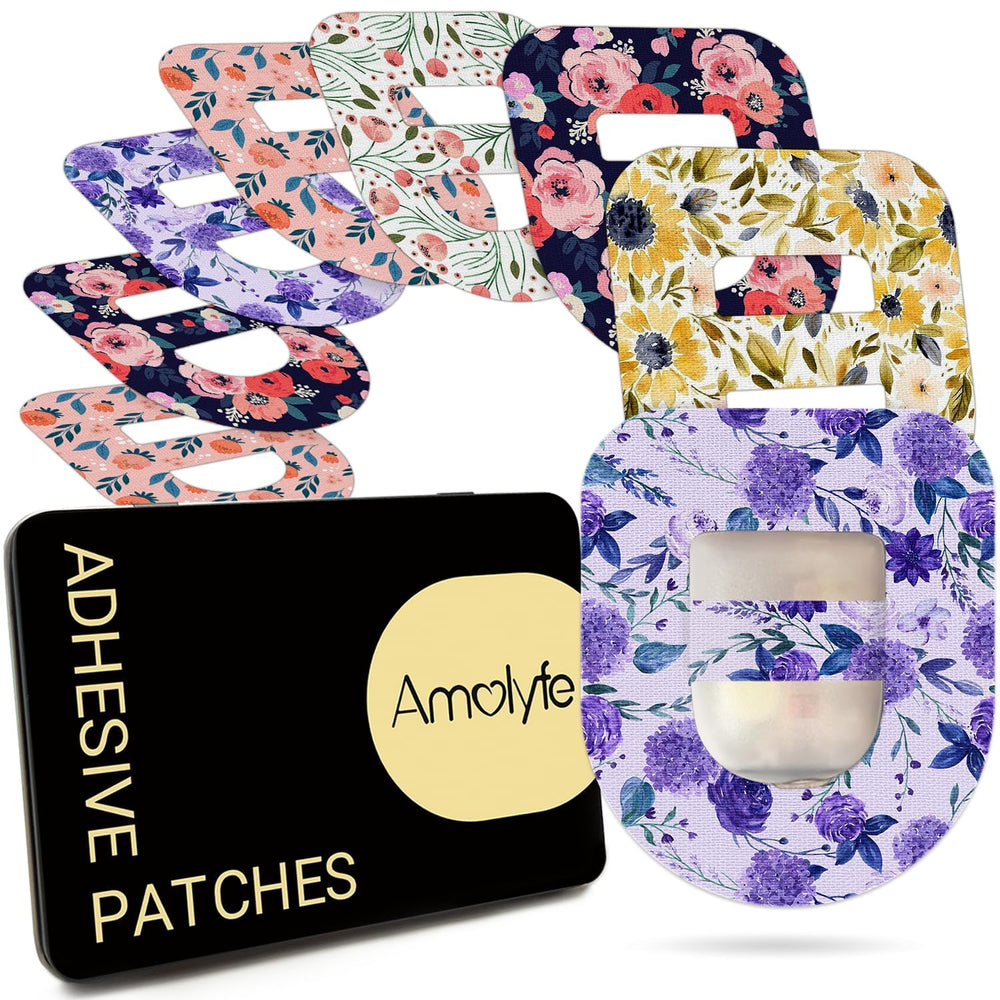 Amolyfe Omnipod 5 patch with middle strap for secure wear.