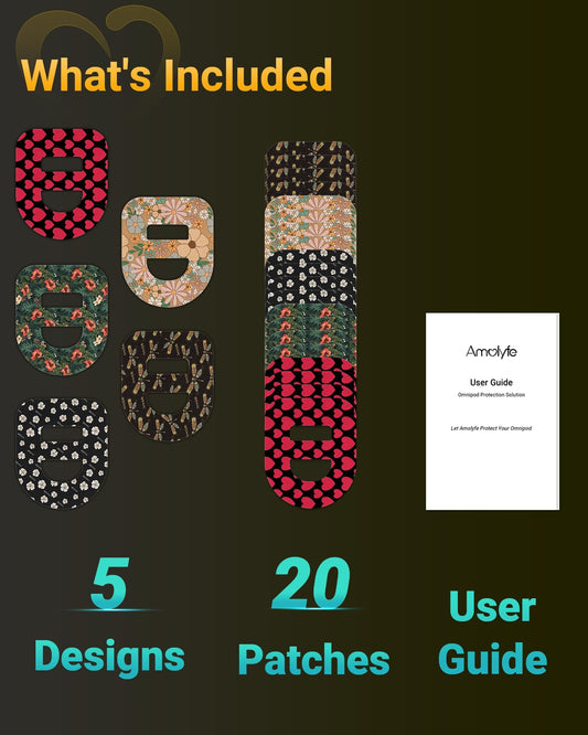 Amolyfe Omnipod 5 patch with stretchable strap for secure wear