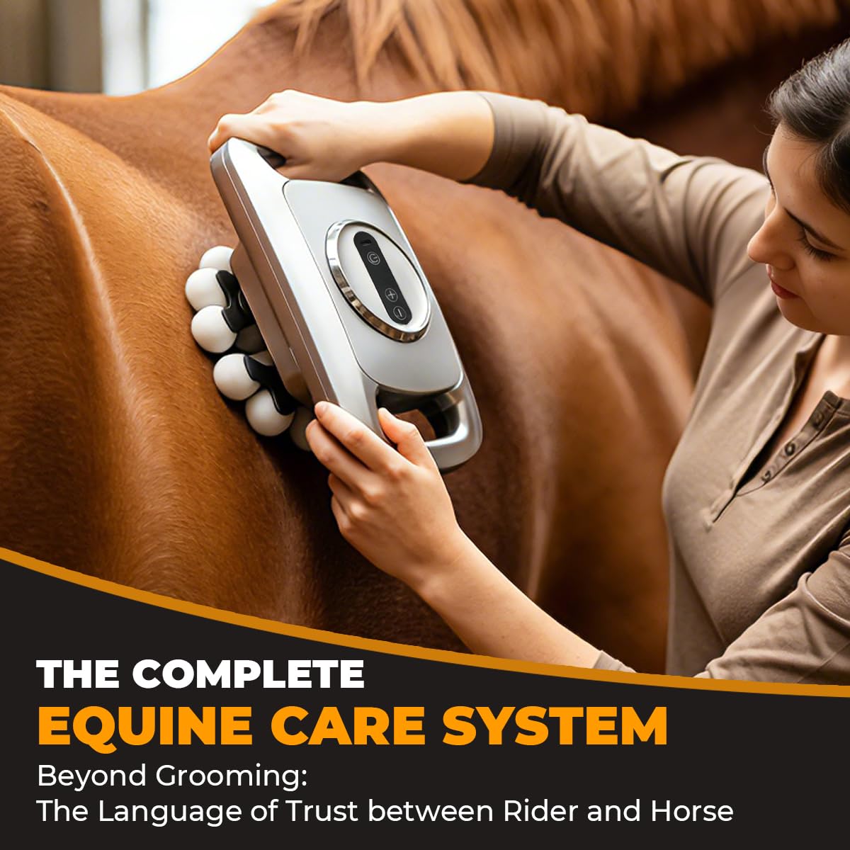 Amouu Equine Recovery Pro 20 mm amplitude for deep tissue work on horses