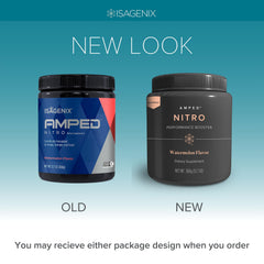Amped Nitro watermelon drink in a glass ready for training.