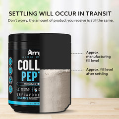 Amplicell collagen powder stirred into smoothie for neutral nutrition lift