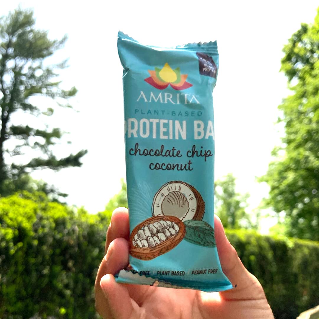 Amrita Nut Free bar in gym bag ready for post-workout fuel.
