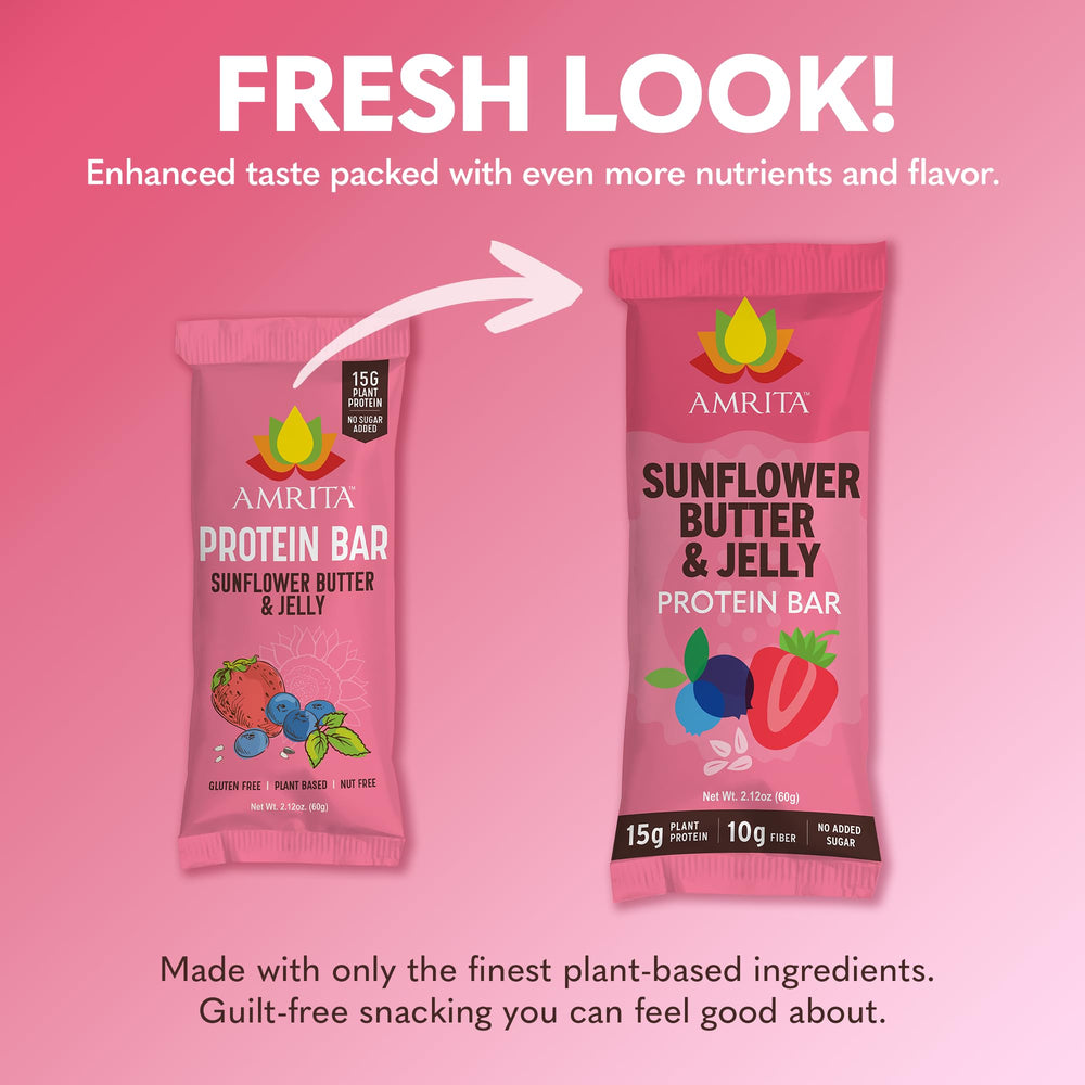 Amrita Nut Free Sunflower Bar close-up shows texture and natural ingredients for on-the-go energy.