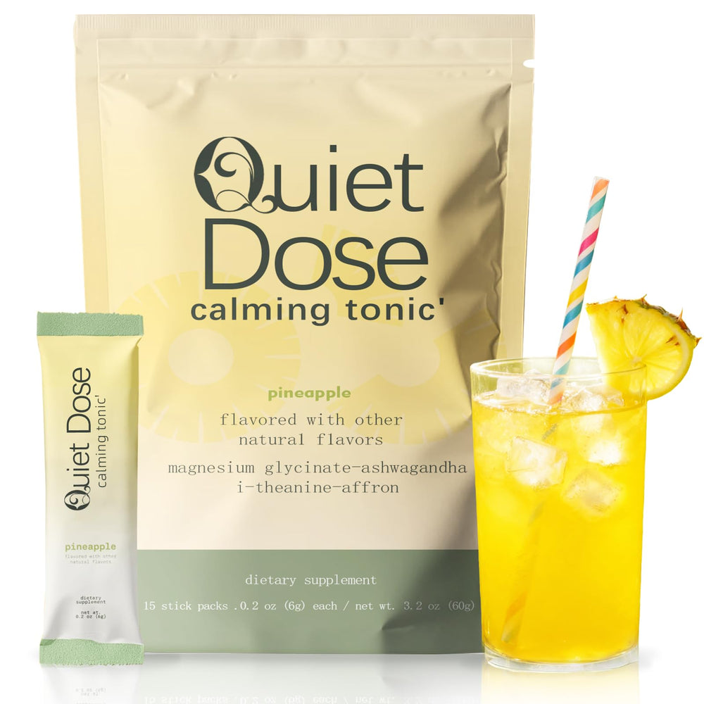 AMUA Quiet Dose Pineapple packet for convenient on-the-go calming.