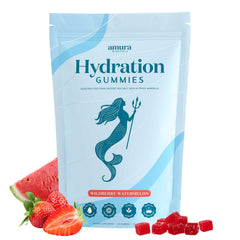 Amura Minerals electrolyte gummies wildberry watermelon bottle for on-the-go hydration