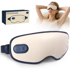 AMWVZ Eye Massager with Heat close-up showing cozy warmth for tired eyes.
