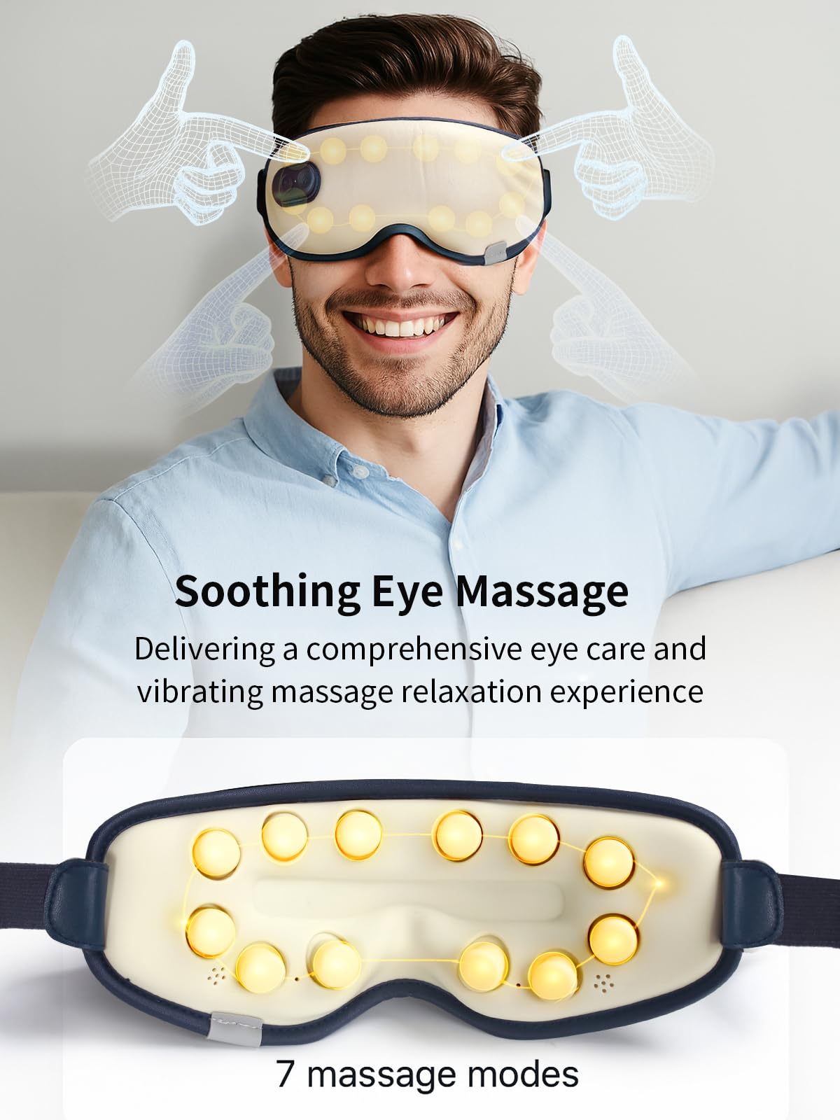 AMWVZ Eye Massager with portable design for travel and on-the-go use.