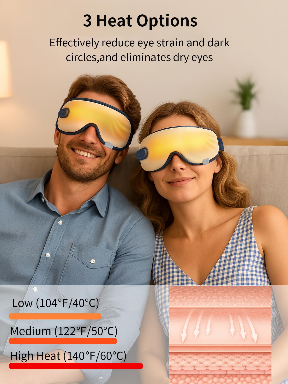AMWVZ Eye Massager compact device with storage bag for easy packing.