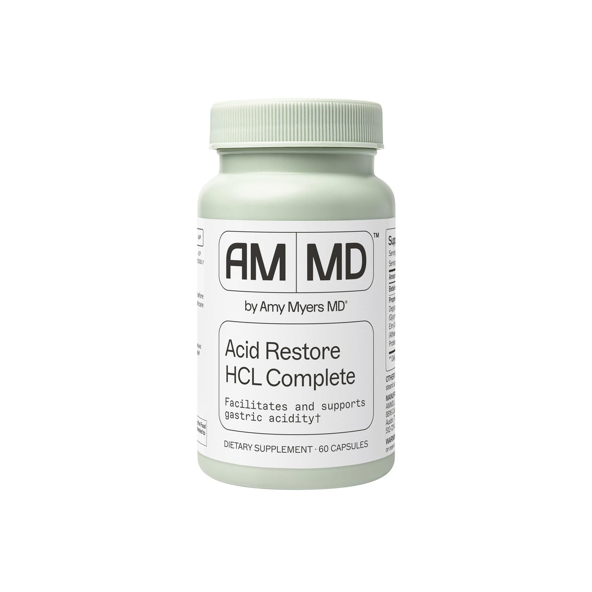 Amy Myers MD Acid Restore bottle front, supporting digestive comfort.