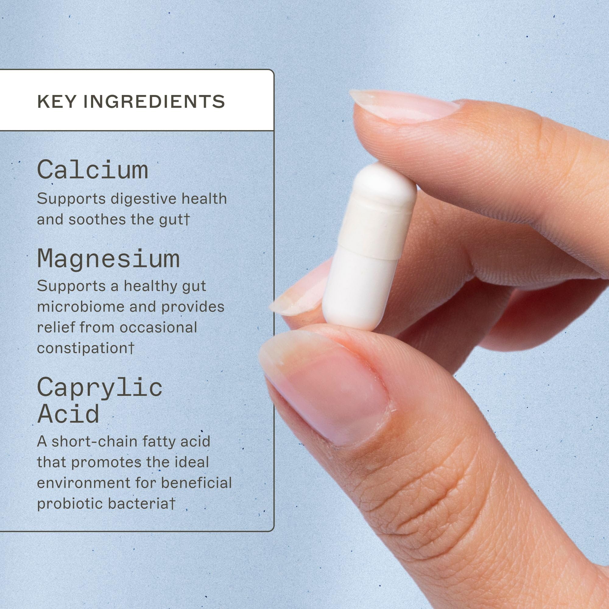 Label highlights gluten-free, dairy-free, non-soy formula for gut health.