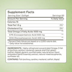 Amy Myers MD Complete Omega-3 softgels pour into bottle for immune-friendly daily use