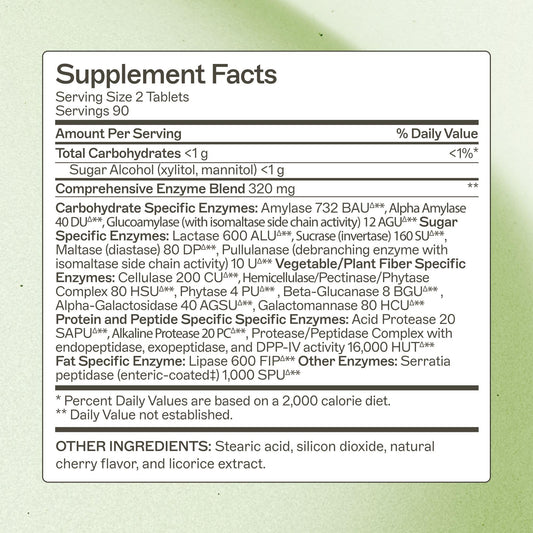 Amy Myers MD Digestive Enzymes chewables on table for daily digestion support.