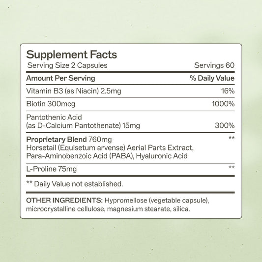 Amy Myers MD hair skin nails capsules closeup highlighting skin hydration support