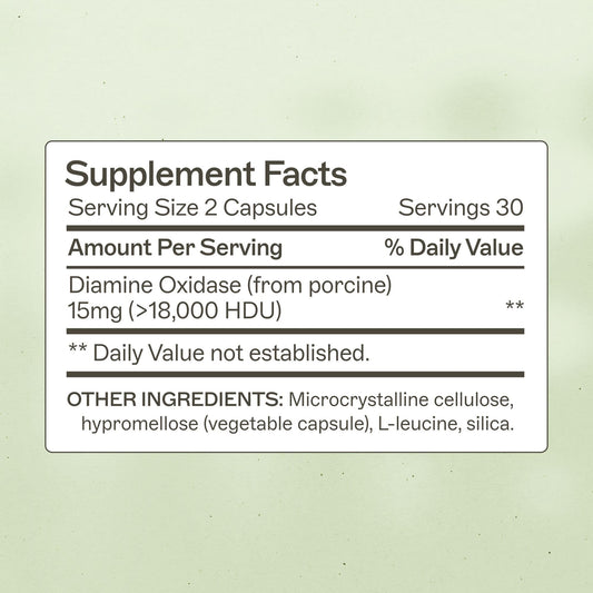 Amy Myers MD Histazyme DAO tablet close-up for digestion support.