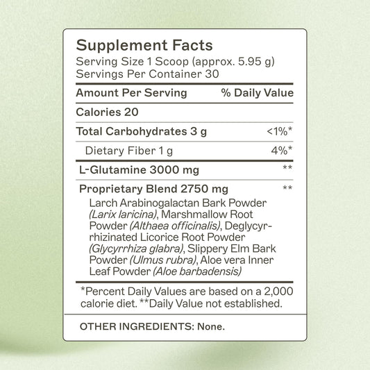 Measuring spoon with Leaky Gut Revive for precise daily dosing